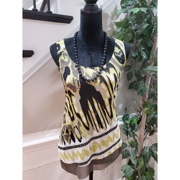 International Concepts Women's Multicolor Asymmetrical Sleeveless Top Blouse S - Picture 1 of 10